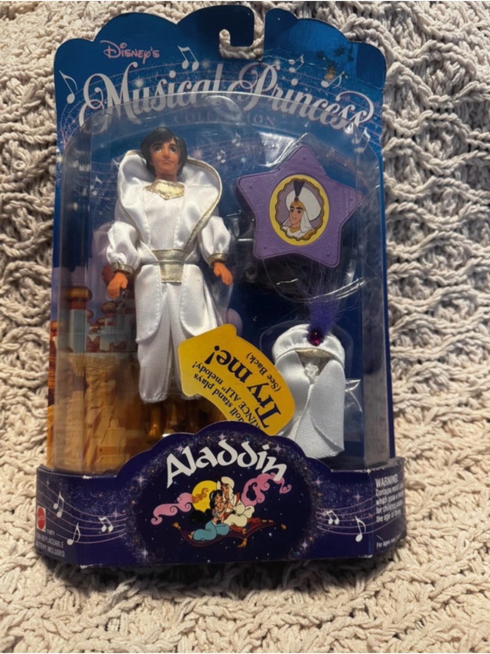 Disney Aladdin Prince Doll in White and Gold Outfit